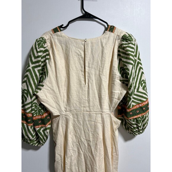 Farm Rio x Anthropologie Palm V-Neck Midi Dress Petite XL Retail $258 - Picture 8 of 8